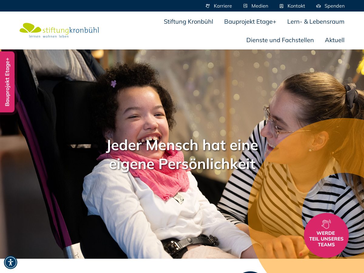 Website von Stiftung Kronbühl