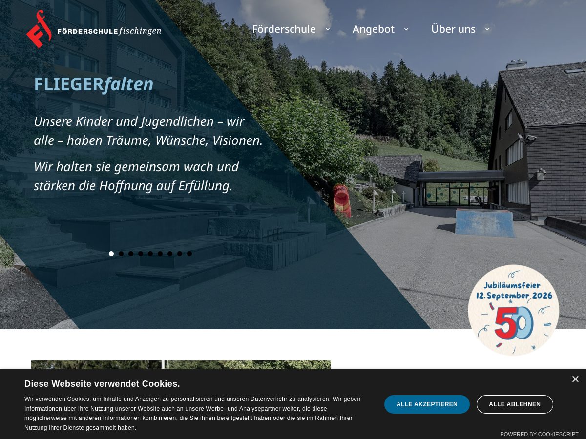 Website von Förderschule Fischingen